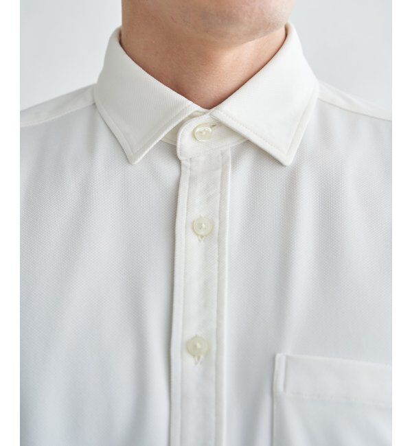 IKKA LOUNGE「GOKU楽ワークワッフルスイスカラーシャツ」|シャツ・ブラウス|