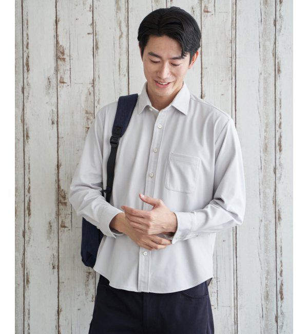 IKKA LOUNGE「GOKU楽ワークワッフルスイスカラーシャツ」|シャツ・ブラウス|