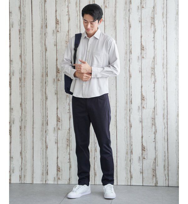 IKKA LOUNGE「GOKU楽ワークワッフルスイスカラーシャツ」|シャツ・ブラウス|