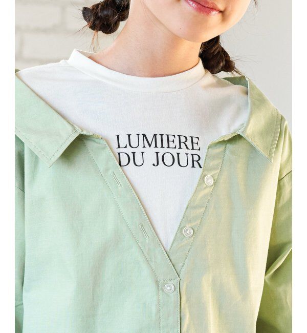 ikka kids「【親子コーデ】ロゴTドッキングドッキングブラウス（120~160cm）」|シャツ・ブラウス|