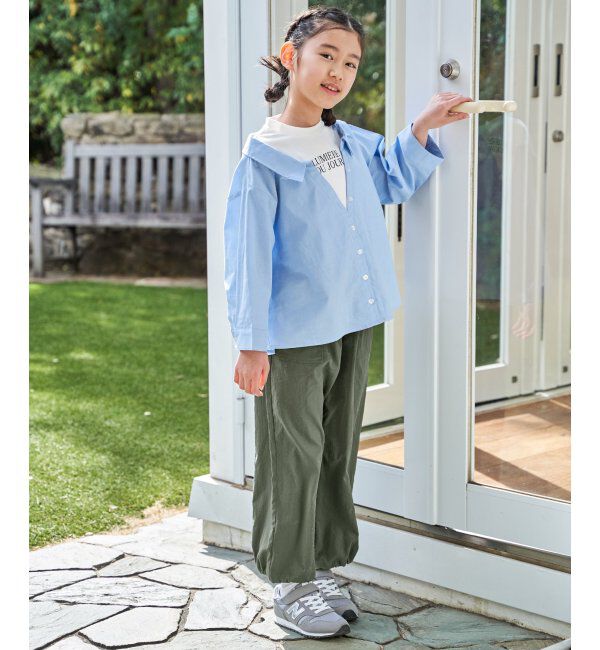 ikka kids「【親子コーデ】ロゴTドッキングドッキングブラウス（120~160cm）」|シャツ・ブラウス|