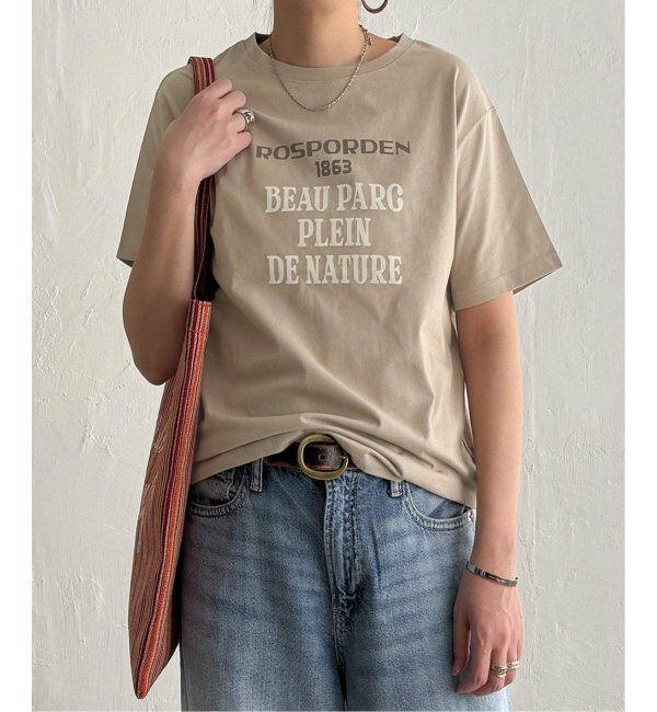 Lbc with Life「プリントロゴＴ」|Tシャツ・カットソー|ベージュ