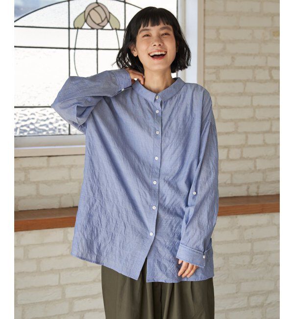 Lbc with Life「コットンゆるシャーリング2WAYシャツ」|シャツ・ブラウス|