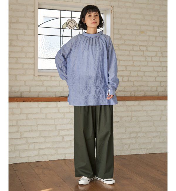 Lbc with Life「コットンゆるシャーリング2WAYシャツ」|シャツ・ブラウス|