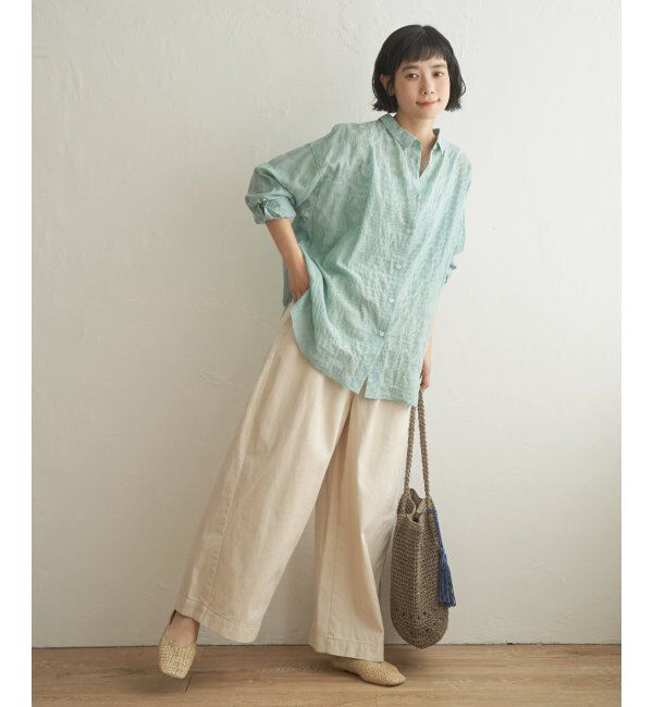 Lbc with Life「コットンゆるシャーリング2WAYシャツ」|シャツ・ブラウス|