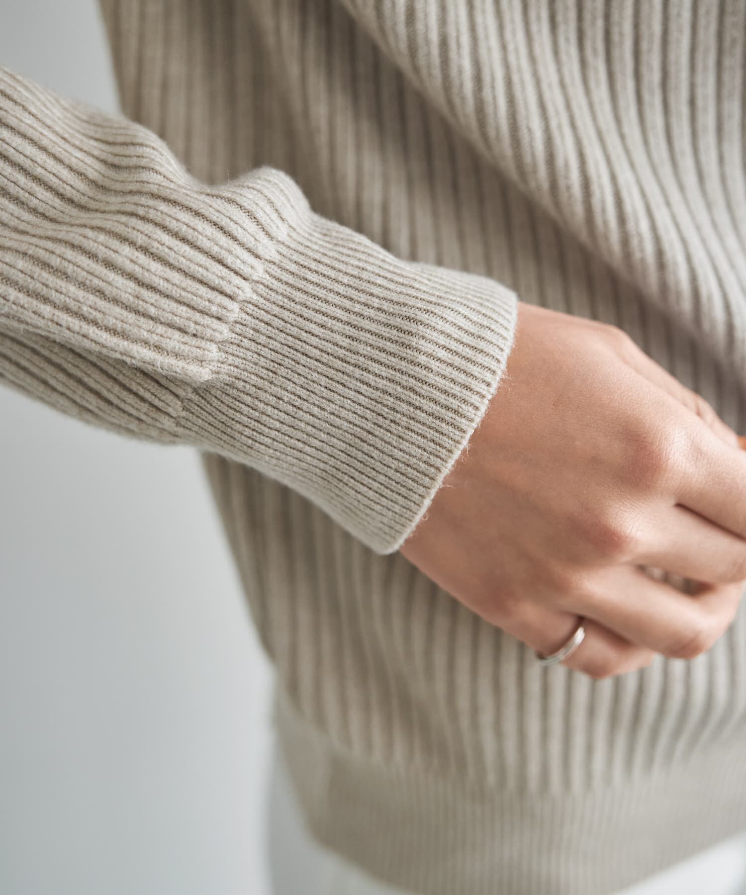 STYLE DELI「スタンドネックジップニットトップス」|ニット・セーター|