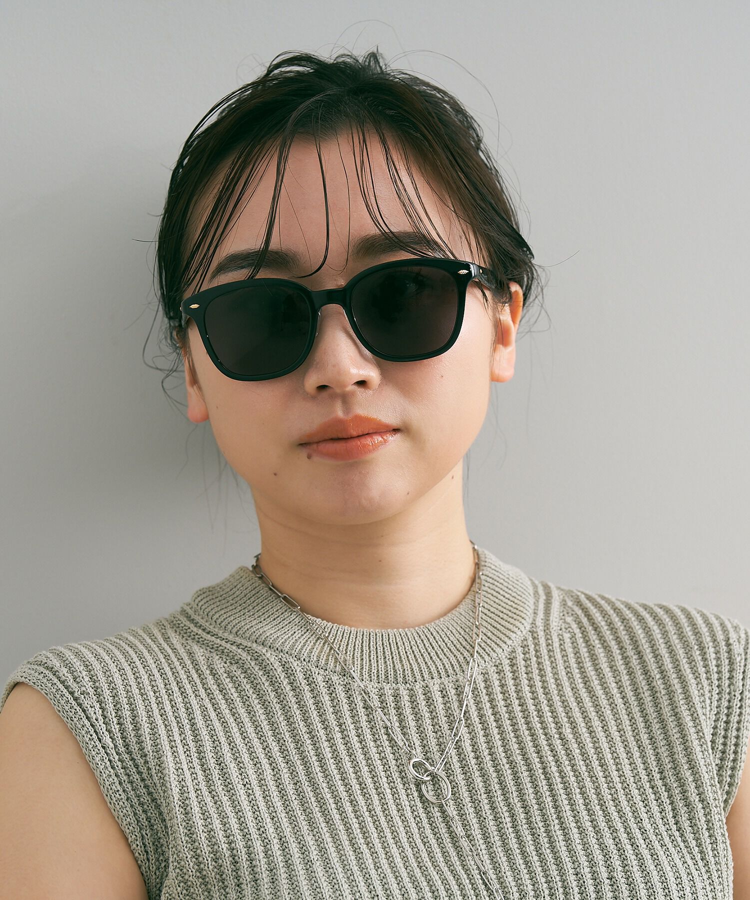  「ウェリントン型 サングラス｜黒縁フレーム｜べっ甲フレーム｜紫外線対策｜Zoff｜SUNGLASSES」|サングラス|