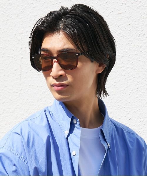  「ウェリントン型 サングラス｜黒縁フレーム｜べっ甲フレーム｜紫外線対策｜Zoff｜SUNGLASSES」|サングラス|