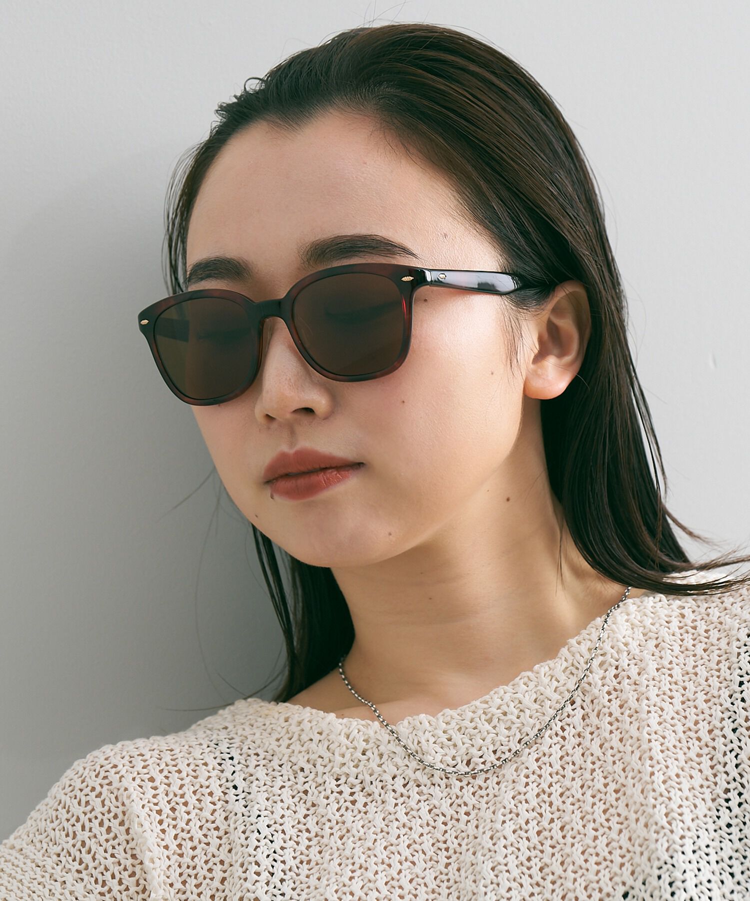  「ウェリントン型 サングラス｜黒縁フレーム｜べっ甲フレーム｜紫外線対策｜Zoff｜SUNGLASSES」|サングラス|