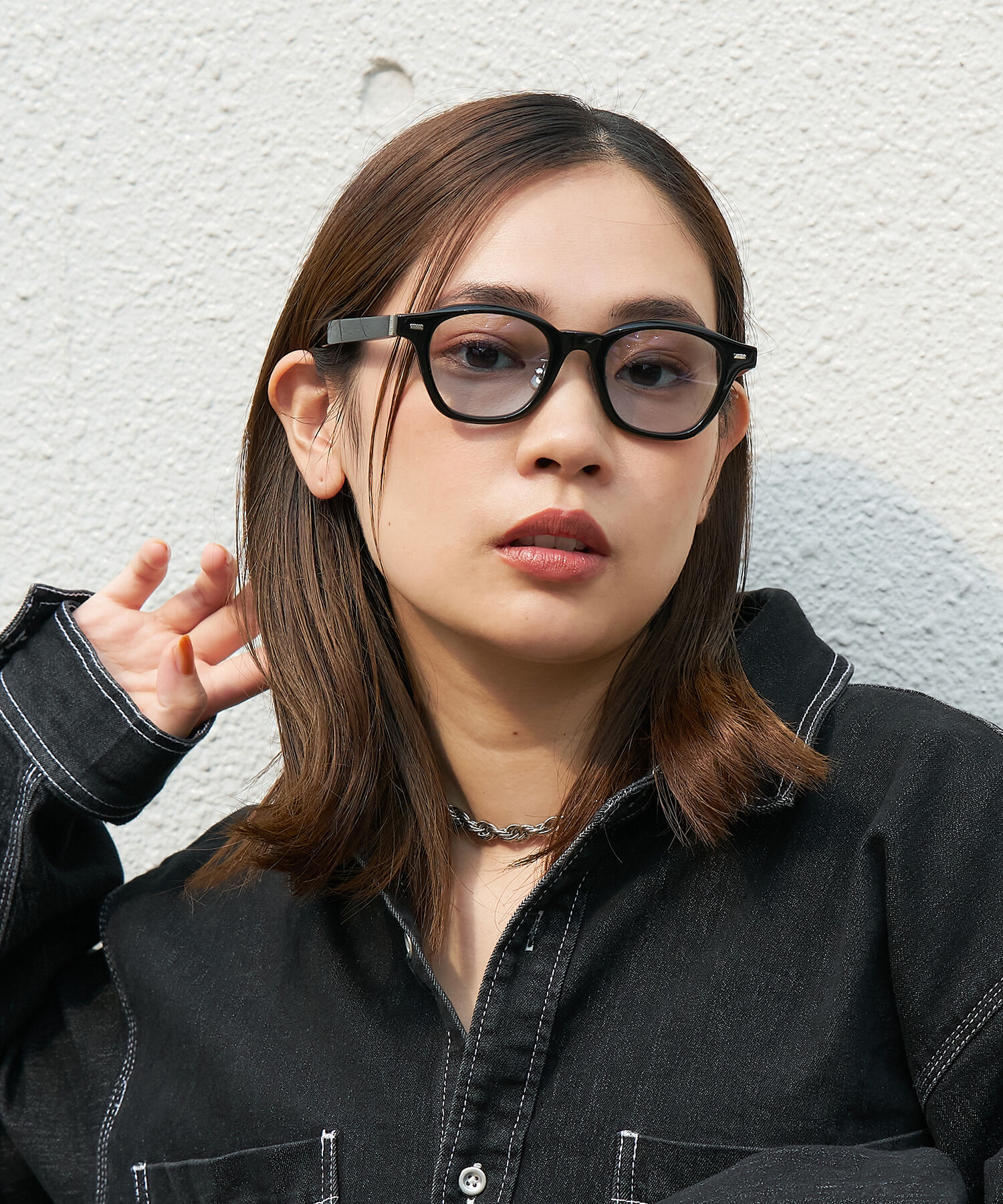  「【WEB限定】Zoff｜STUDIO SEVEN｜ウェリントン型 サングラス｜太縁フレーム」|サングラス|