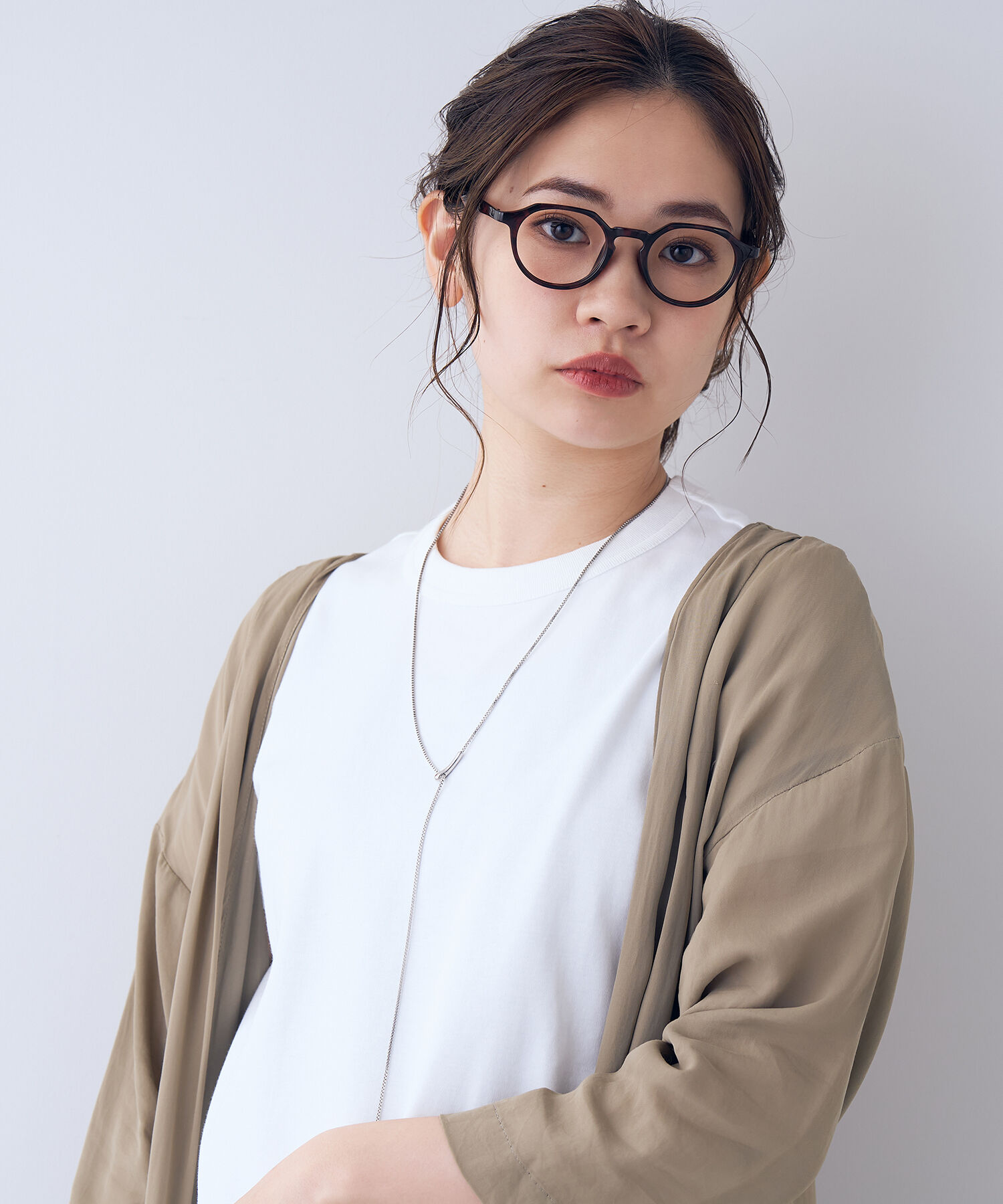  「ボストン型 メガネ｜ クラウンパント 軽量 黒縁 クリア フレーム  レンズ交換券付き GO」|メガネ|