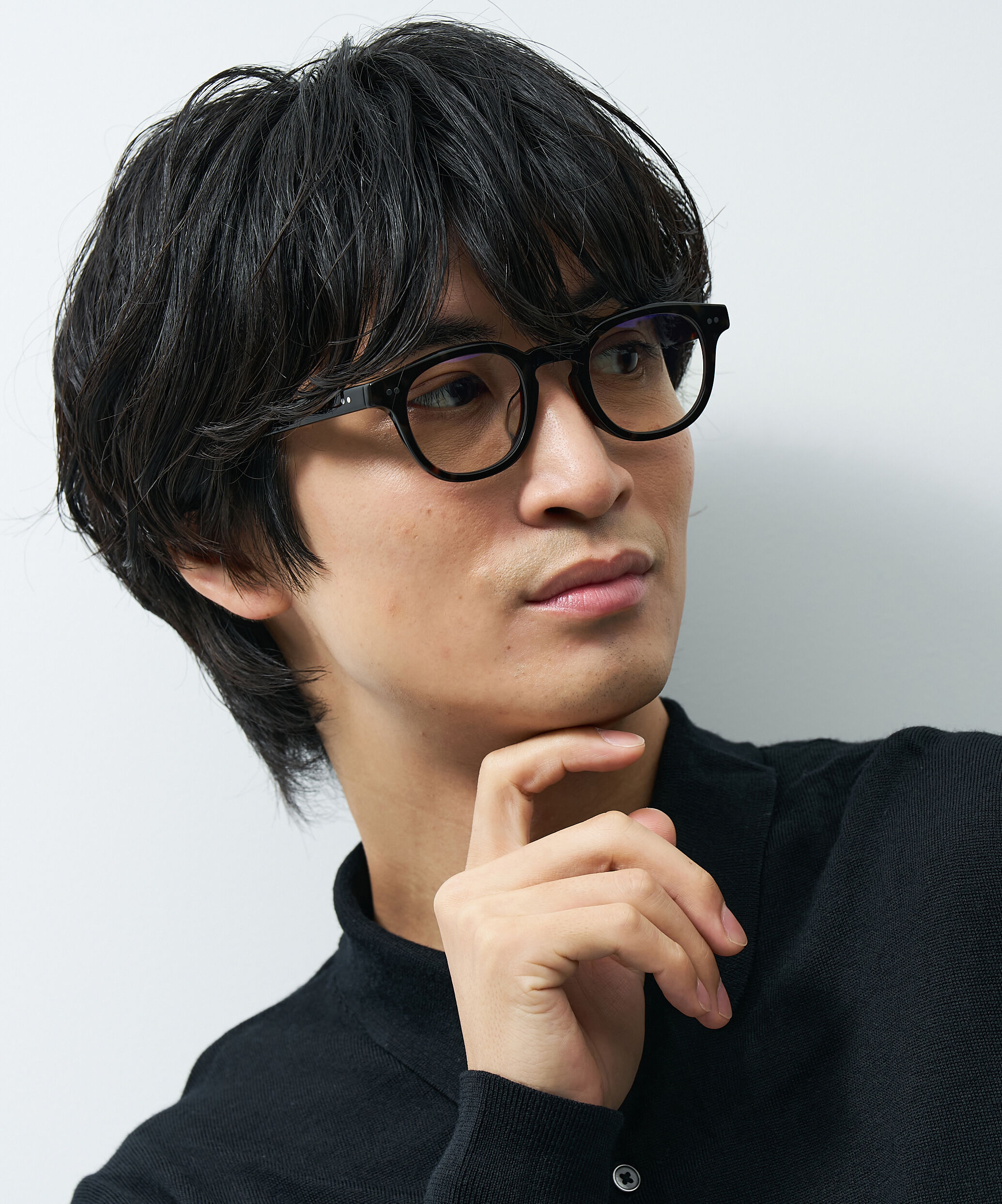  「【WEB限定】ウェリントン型 PCメガネ｜ブルーライトカットメガネ｜33%カット｜太縁 黒縁 べっ甲」|メガネ|