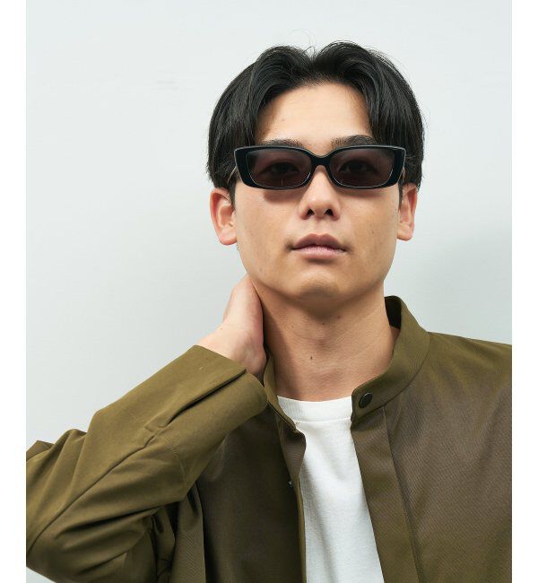  「【WEB限定】スクエア型 サングラス｜Y2K│紫外線対策│Zoff 横長 韓国ファッション」|サングラス|