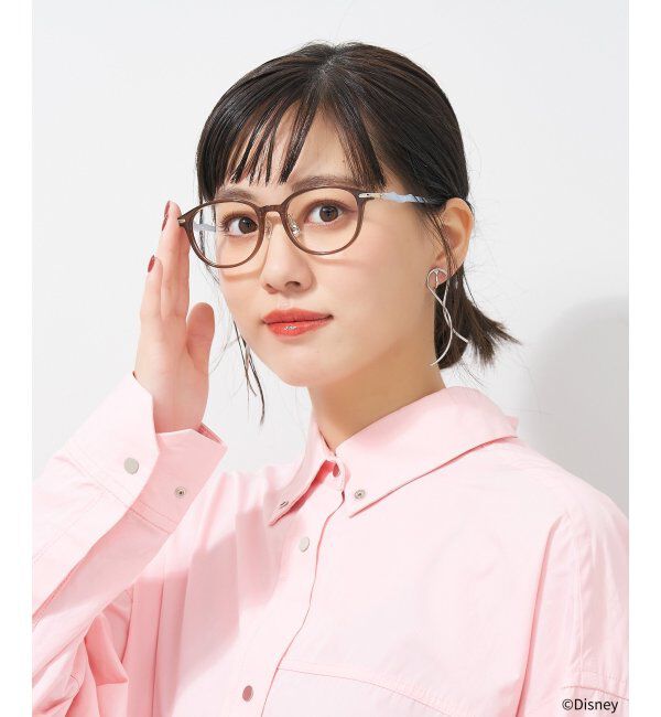  「ウェリントン メガネ Disney PRINCESS ベル  (カジュアルライン)  ディズニープリンセス  レンズ交換券付」|メガネ|