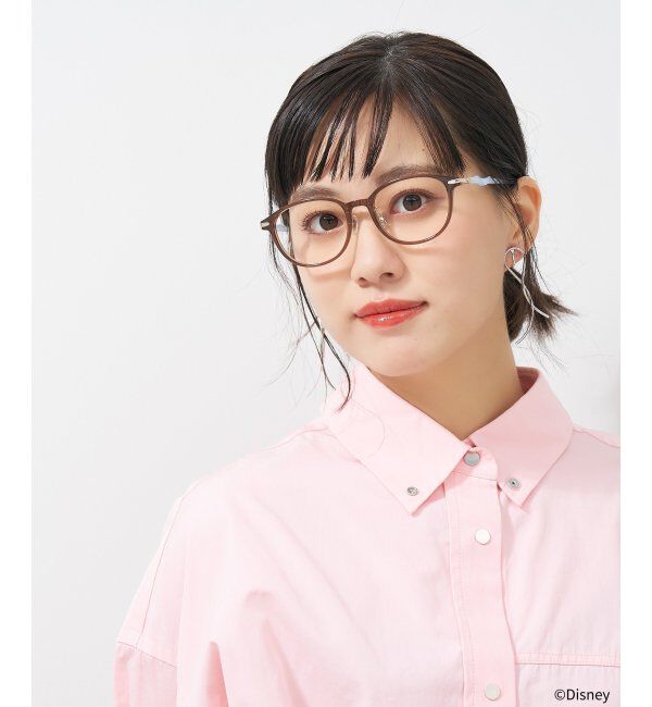  「ウェリントン メガネ Disney PRINCESS ベル  (カジュアルライン)  ディズニープリンセス  レンズ交換券付」|メガネ|