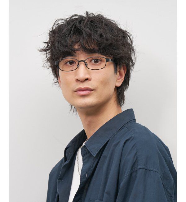  「スクエア型 メガネ メタルがきちんと感を演出してくれるフレーム/TRAD PATTERNS  レンズ交換券付」|メガネ|
