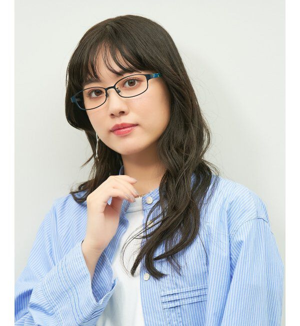  「スクエア型 メガネ メタルがきちんと感を演出してくれるフレーム/TRAD PATTERNS  レンズ交換券付」|メガネ|