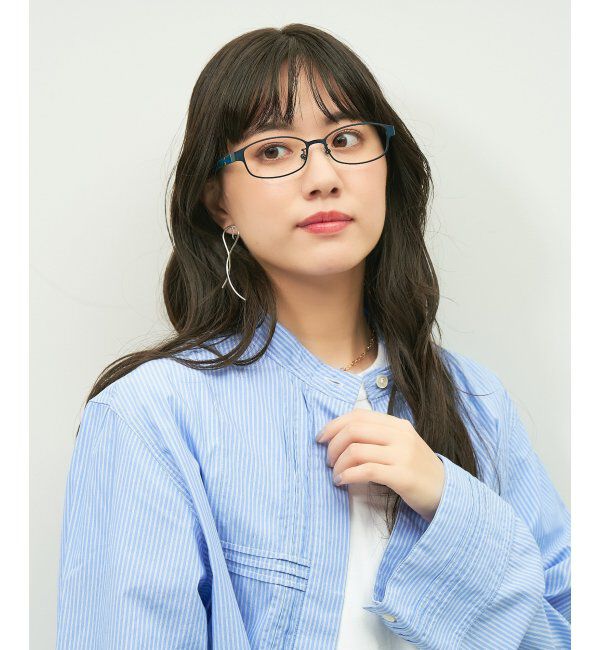  「スクエア型 メガネ メタルがきちんと感を演出してくれるフレーム/TRAD PATTERNS  レンズ交換券付」|メガネ|