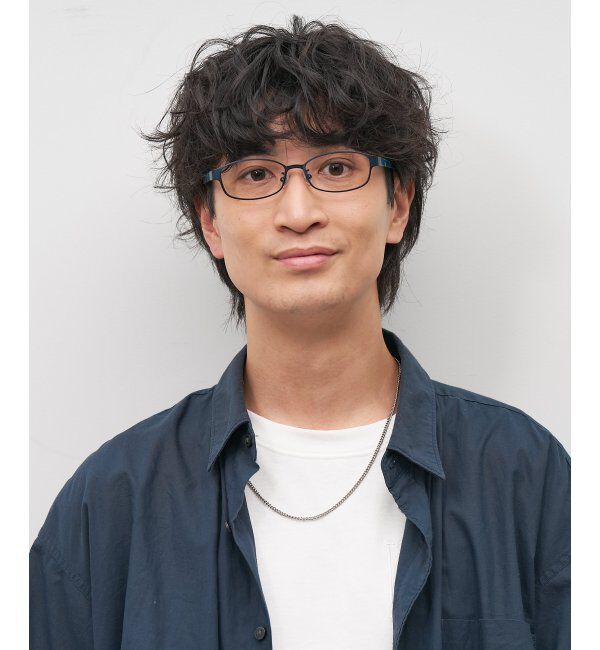  「スクエア型 メガネ メタルがきちんと感を演出してくれるフレーム/TRAD PATTERNS  レンズ交換券付」|メガネ|