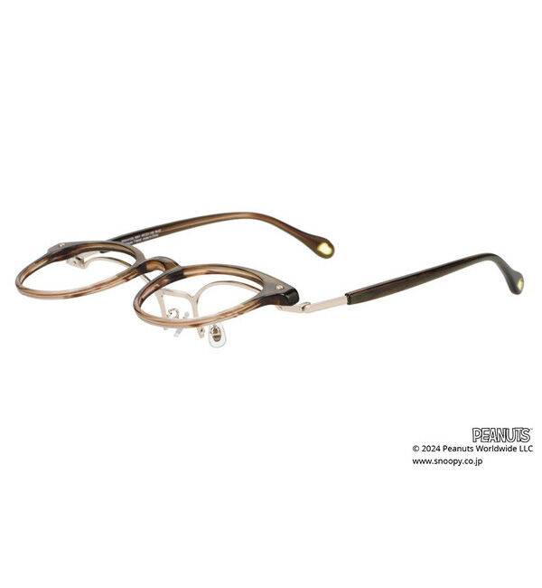  「ボストン型 跳ね上げ式 メガネ | Zoff PEANUTS COLLECTION 4 (リテラリーエース モデル)  レンズ交換券付」|メガネ|