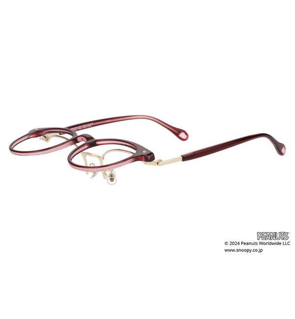  「ボストン型 跳ね上げ式 メガネ | Zoff PEANUTS COLLECTION 4 (リテラリーエース モデル)  レンズ交換券付」|メガネ|