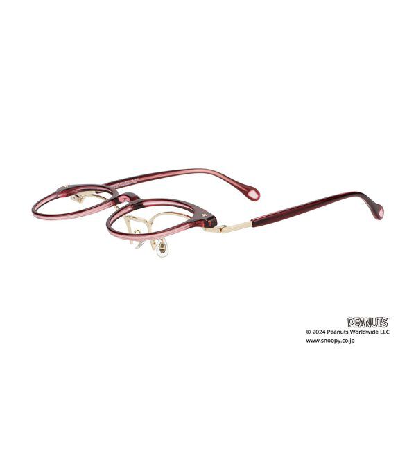  「ボストン型 跳ね上げ式 メガネ | Zoff PEANUTS COLLECTION 4 (リテラリーエース モデル)  レンズ交換券付」|メガネ|