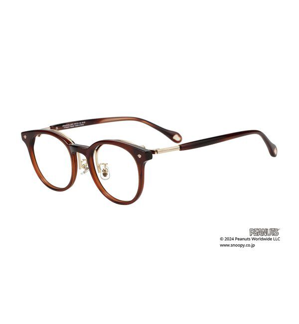  「ボストン型 跳ね上げ式 メガネ | Zoff PEANUTS COLLECTION 4 (リテラリーエース モデル)  レンズ交換券付」|メガネ|