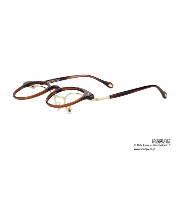  「ボストン型 跳ね上げ式 メガネ | Zoff PEANUTS COLLECTION 4 (リテラリーエース モデル)  レンズ交換券付」|メガネ|