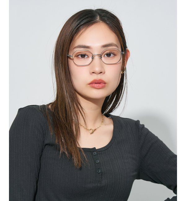  「ウエリントン型メガネ｜読書 レディース 女性用 大人可愛い 大理石｜Zoff｜CHIC レンズ交換券付」|メガネ|