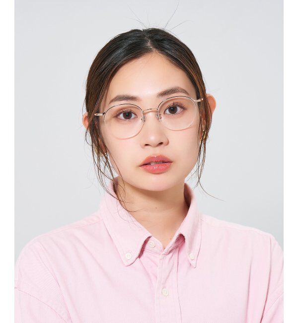  「ボストン型メガネ｜レディース 女性用 可愛い リボン パステル｜Zoff｜SWEET レンズ交換券付」|メガネ|ピンク