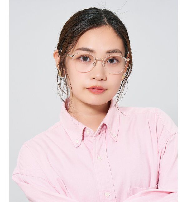  「ボストン型メガネ｜レディース 女性用 可愛い リボン パステル｜Zoff｜SWEET レンズ交換券付」|メガネ|ベージュ