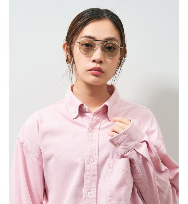  「Zoff｜JOURNAL STANDARD relume ボストン型 横長 サングラス 紫外線対策 UVカット ジャーナルスタンダード」|サングラス|ゴールド