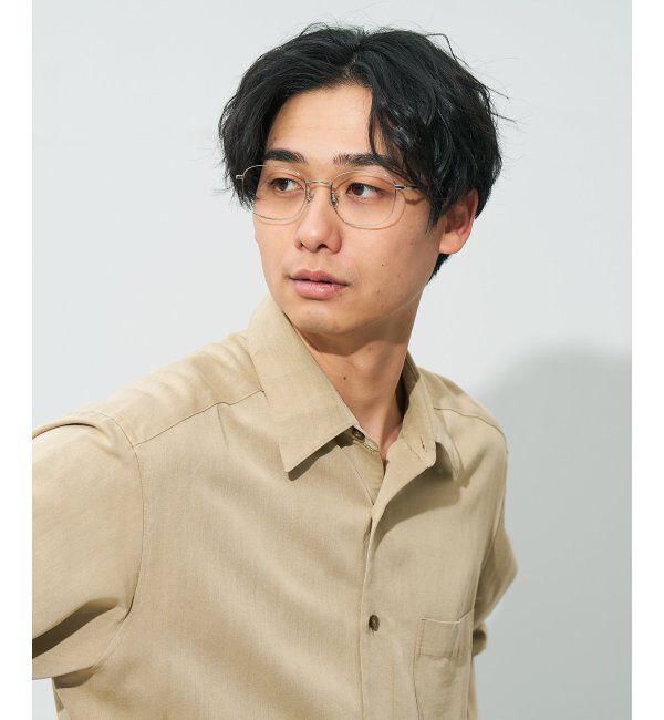  「ウェリントン型 メガネ | チタン 軽量 メタルフレーム レディース 大人可愛い レンズ交換券付」|メガネ|