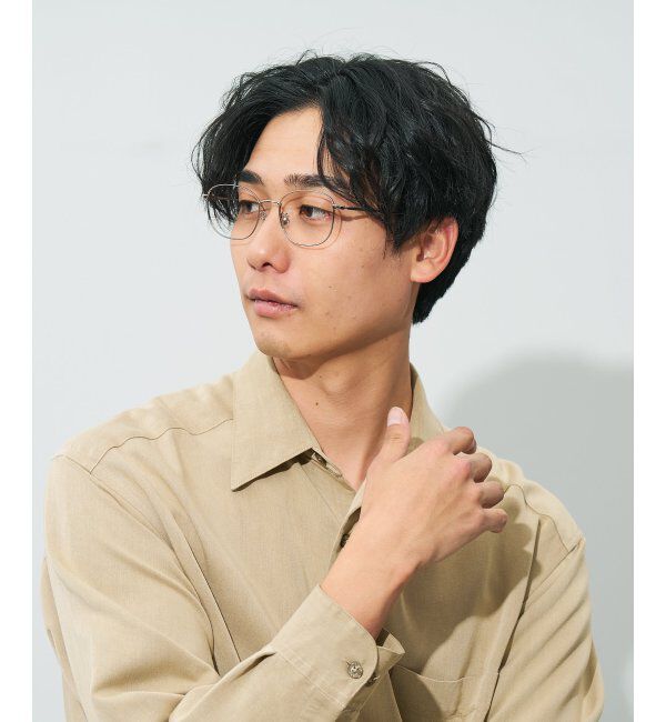  「ウェリントン型 メガネ | チタン 軽量 メタルフレーム レディース 大人可愛い レンズ交換券付」|メガネ|