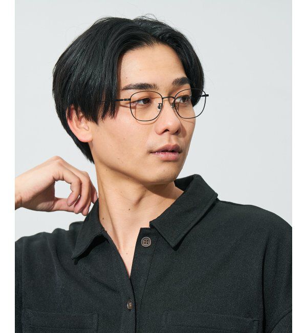  「ウェリントン型 メガネ | チタン 軽量 メタルフレーム レディース 大人可愛い レンズ交換券付」|メガネ|