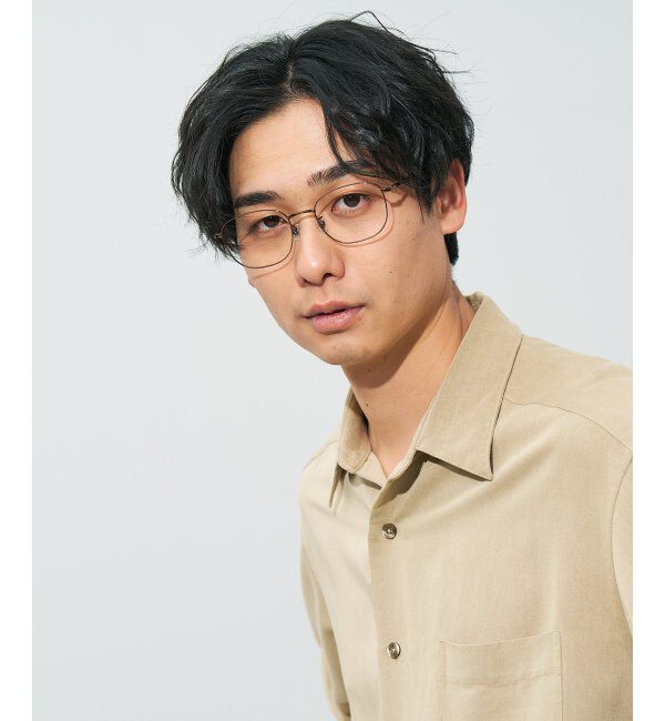  「ウェリントン型 メガネ | チタン 軽量 メタルフレーム レディース 大人可愛い レンズ交換券付」|メガネ|