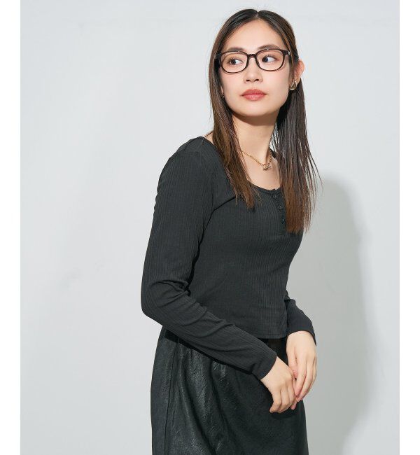  「ウェリントン型 メガネ | 大人可愛い 伊達メガネ レディース レンズ交換券付」|メガネ|