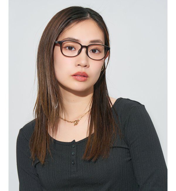  「ウェリントン型 メガネ | 大人可愛い 伊達メガネ レディース レンズ交換券付」|メガネ|