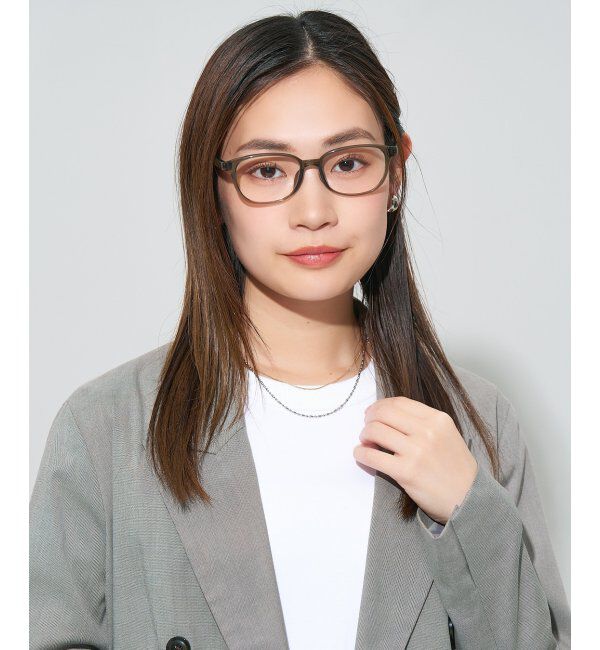  「ウェリントン型 メガネ | 大人可愛い 伊達メガネ レディース レンズ交換券付」|メガネ|