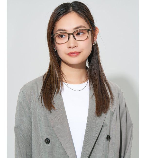  「ウェリントン型 メガネ | 大人可愛い 伊達メガネ レディース レンズ交換券付」|メガネ|