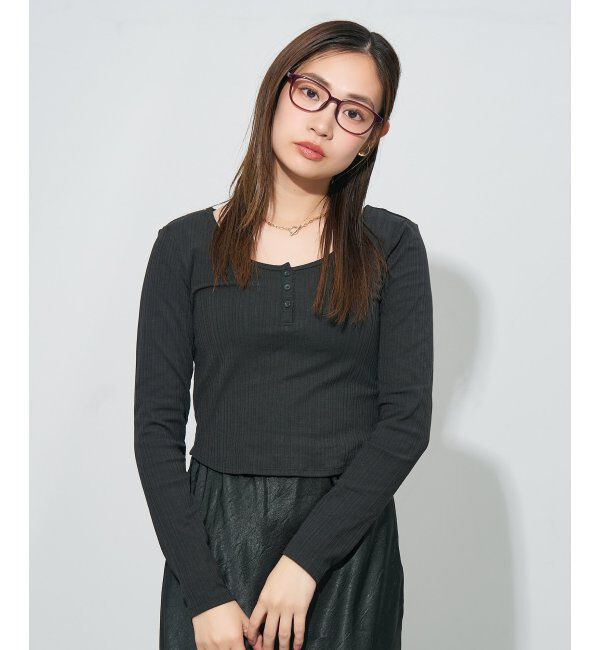  「ウェリントン型 メガネ | 大人可愛い 伊達メガネ レディース レンズ交換券付」|メガネ|