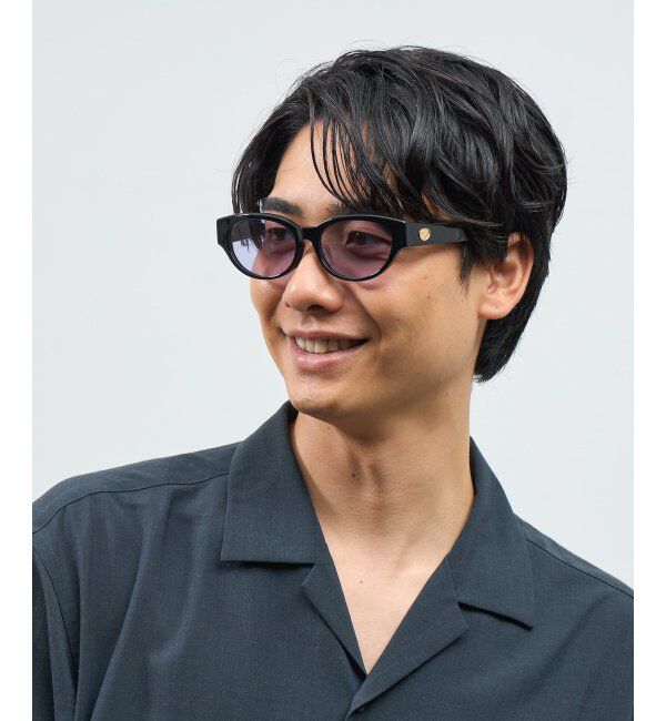  「Zoff｜STUDIO SEVEN｜オーバル型 サングラス 横長｜カラーレンズ｜紫外線防止 UVカット」|サングラス|