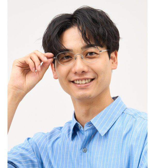  「オーバル型 メガネ 軽量 チタン｜大人可愛い｜伊達メガネ 度付きメガネ｜ビジネス レンズ交換券付」|メガネ|