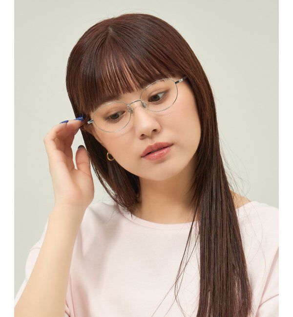  「オーバル型 メガネ 軽量 チタン｜大人可愛い｜伊達メガネ 度付きメガネ｜ビジネス レンズ交換券付」|メガネ|