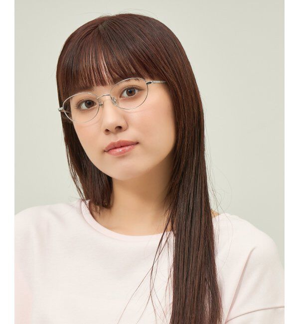  「オーバル型 メガネ 軽量 チタン｜大人可愛い｜伊達メガネ 度付きメガネ｜ビジネス レンズ交換券付」|メガネ|