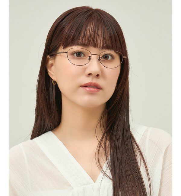  「オーバル型 メガネ 軽量 チタン｜大人可愛い｜伊達メガネ 度付きメガネ｜ビジネス レンズ交換券付」|メガネ|