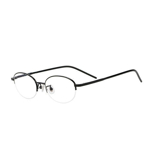  「オーバル型 メガネ 軽量 チタン｜大人可愛い｜伊達メガネ 度付きメガネ｜ビジネス レンズ交換券付」|メガネ|