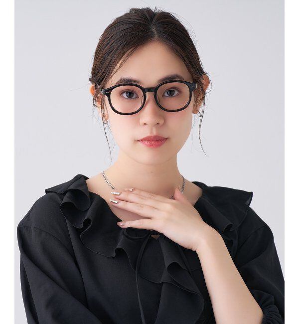  「 ボストン型 メガネ | 黒縁フレーム 伊達めがね 度付きユニセックス 読書  CLASSIC  レンズ交換券付」|メガネ|