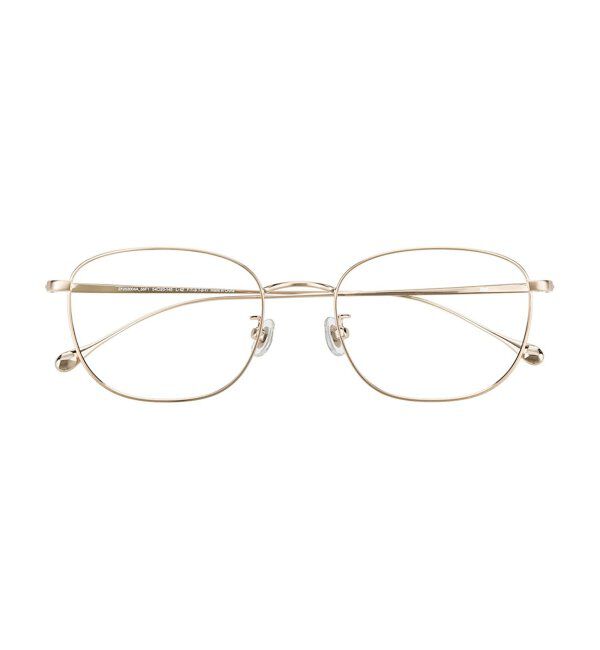  「ウェリントン型 メガネ | 四角 小顔効果 チタン 軽量 メタル 伊達・度付き Zoff  レンズ交換券付」|メガネ|