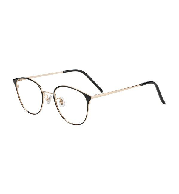  「ウェリントン型 メガネ | メタルフレーム 眼鏡 伊達メガネ 度付き 読書 CLASSIC レンズ交換券付」|メガネ|